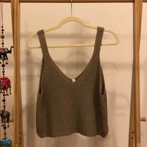 Crop top sweater tank